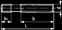 Elementy mocujące Śruba dwustronna Wykonanie: DIN 679. Gwint walcowany. Zaprojektowane specjalnie do mocowania śruby dwustronne w klasyfikacji długości są dostosowane do liczb normalnych.