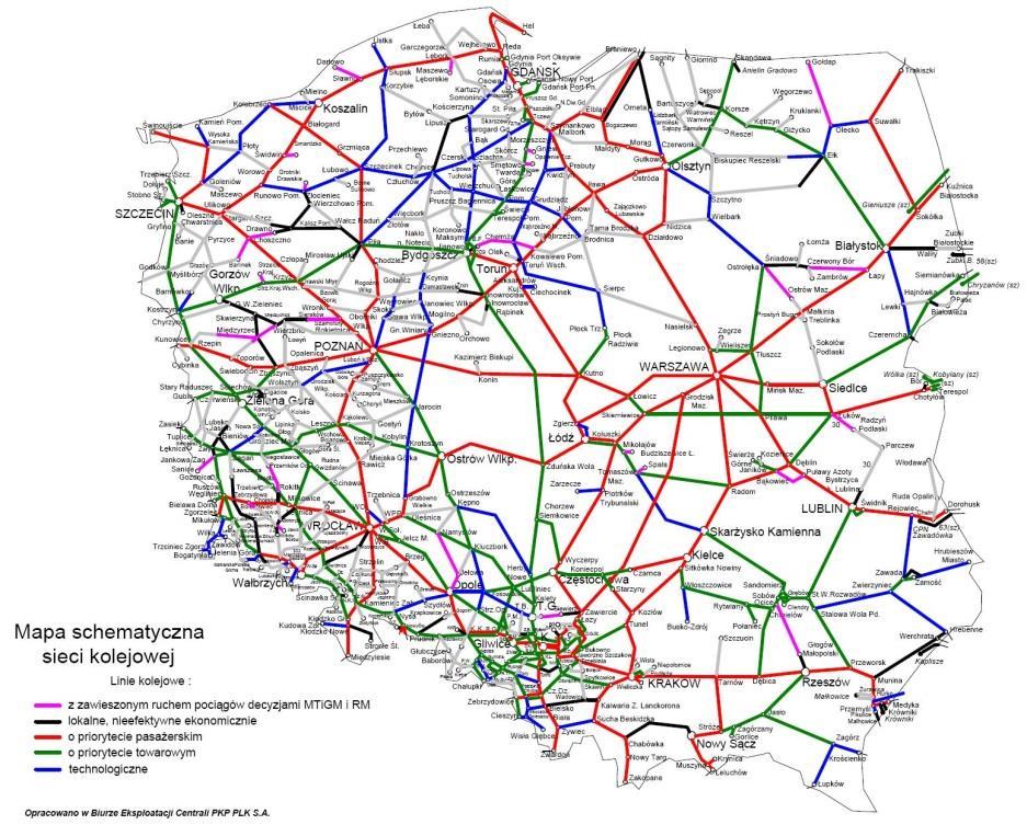 Sieć kolejowa układ połączonych ze sobą linii kolejowych, stacji kolejowych i terminali oraz wszystkich rodzajów stałego wyposażenia niezbędnego do zapewnienia