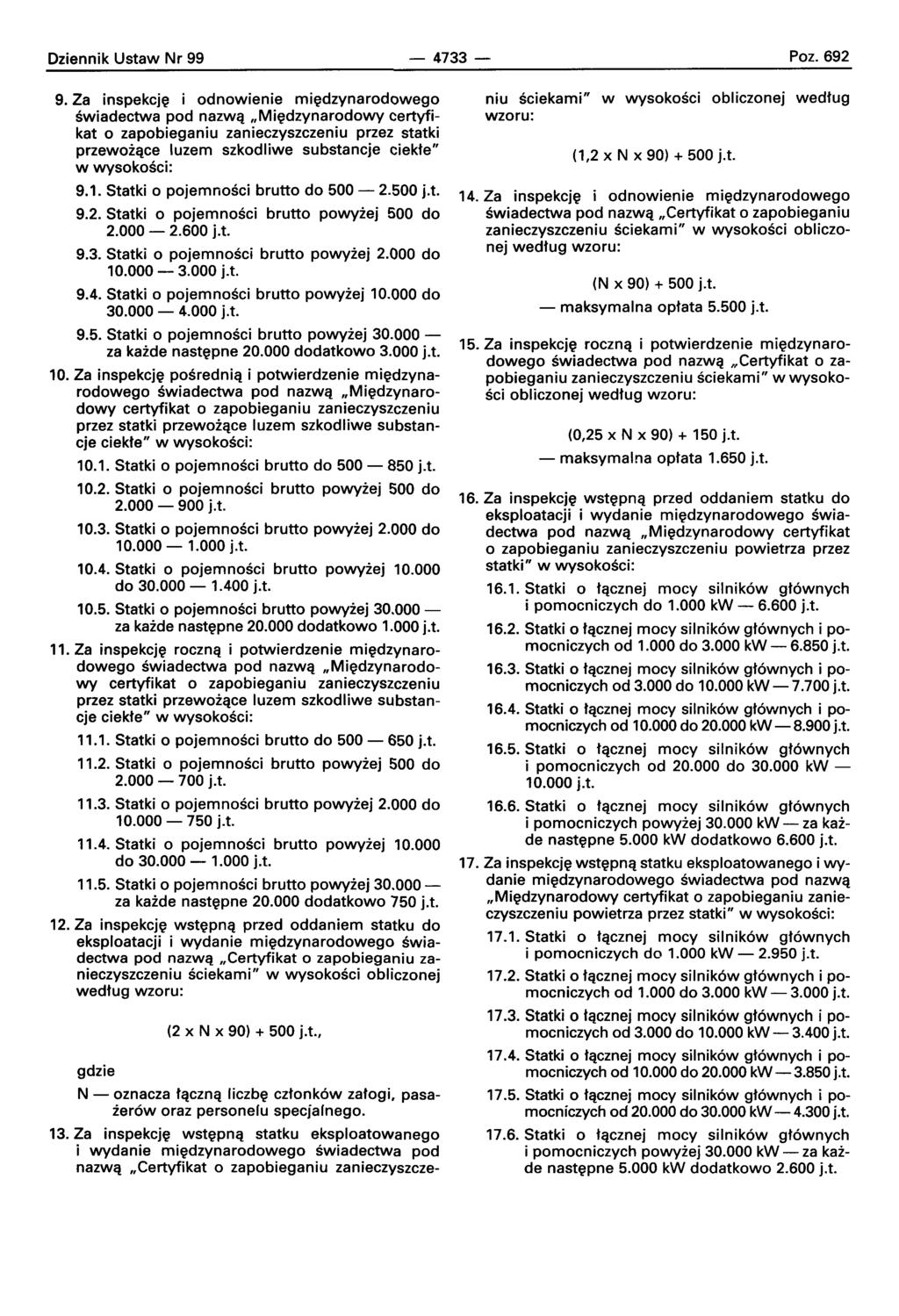 Dziennik Ustaw Nr 99-4733- Poz. 692 9.