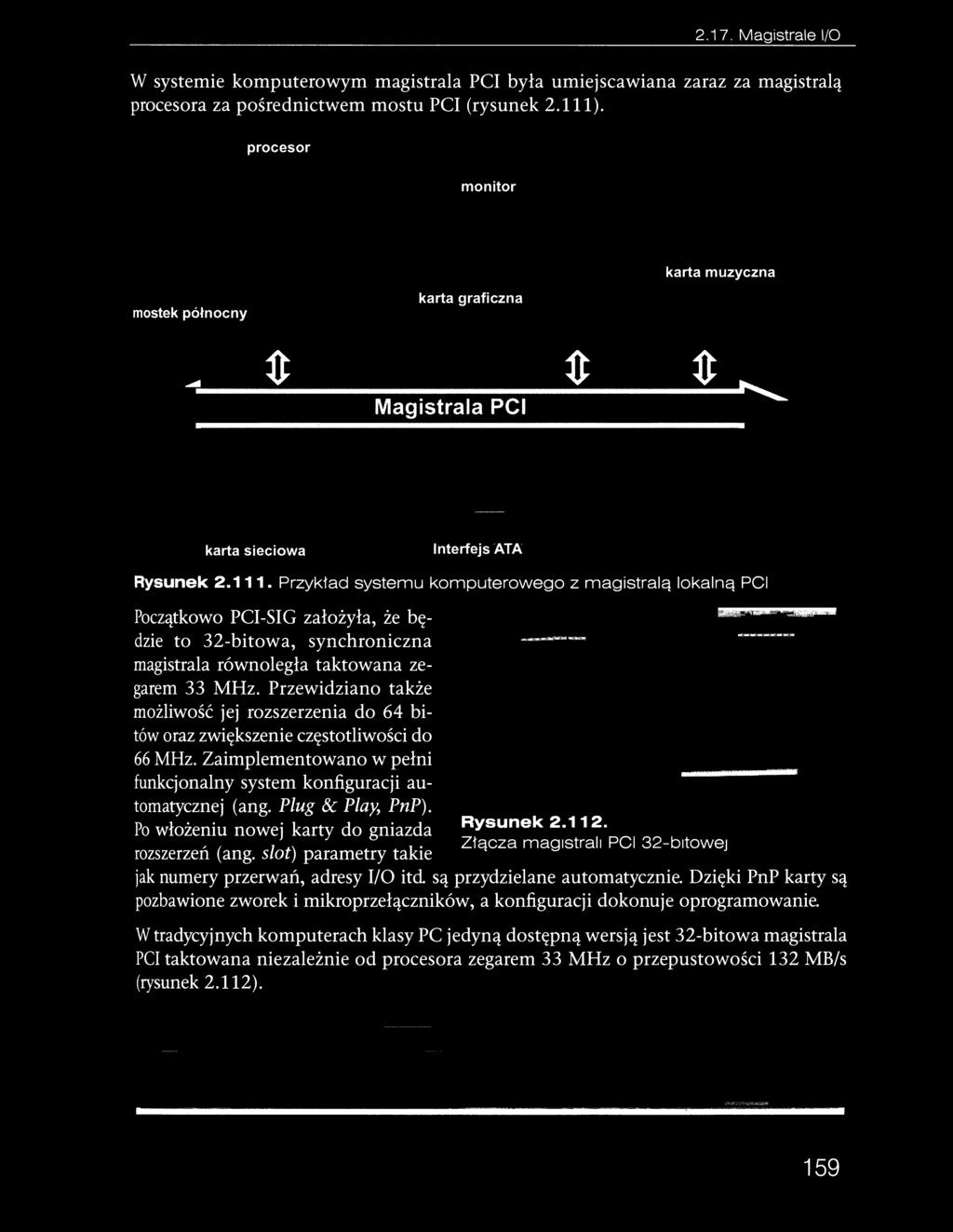 Pług & Play, PnP). Po włożeniu nowej karty do gniazda Rysunek 2.1 12 -, 7' " i. Ztącza magistrali PCI 32-bitowej rozszerzeń (ang.
