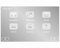 NAVI 80 IntelliLink Obsługa wyświetlacza Użyć ekranu dotykowego do obsługi poniższych wyświetlonych menu, zgodnie z opisem w poszczególnych rozdziałach.