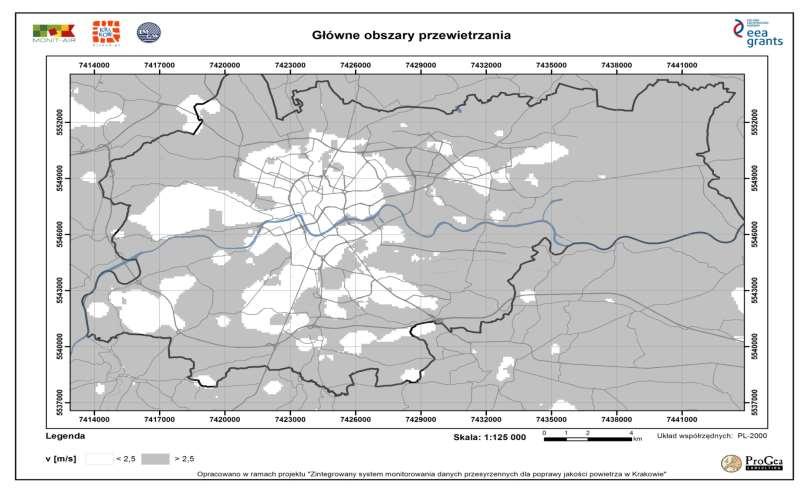 GŁÓWNE OBSZARY PRZEWIETRZANIA