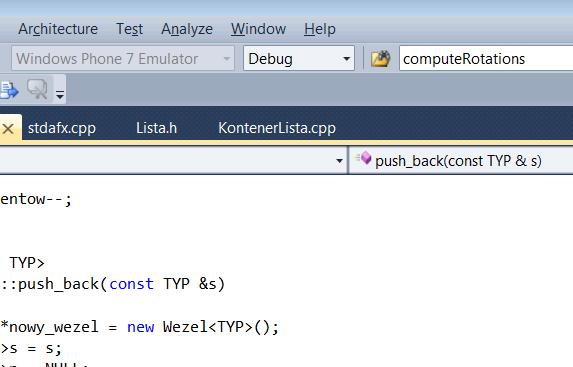 Tryby debug/release Pierwszy krok tryb debug służy jedynie procesom deweloperskim.