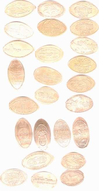 Żeton pamiątkowy pierwsze wydłużone monety wykonano w 1893 r.