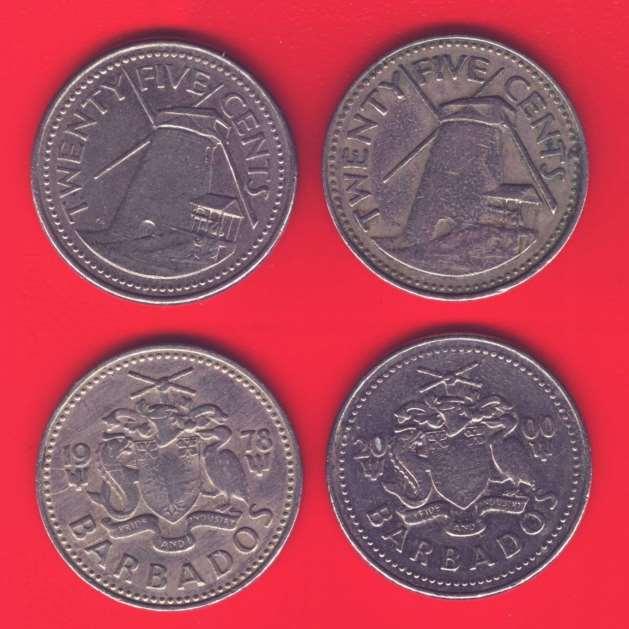 Moneta Barbados 1978 i 2000 r.