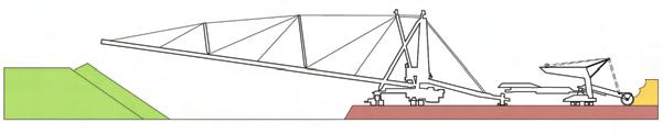 Układ koparka wielonaczyniowa zwałowarka taśmowa z wydłużonym wysięgnikiem jest rzadko spotykaną technologią pracy w kopalniach węgla brunatnego. W Europie układ ten pracuje m.in.
