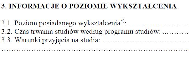 Nowy wzór suplementu do dyplomu tu zmiana należy wpisać poziom VI albo VII PRK - szósty poziom Polskiej Ramy