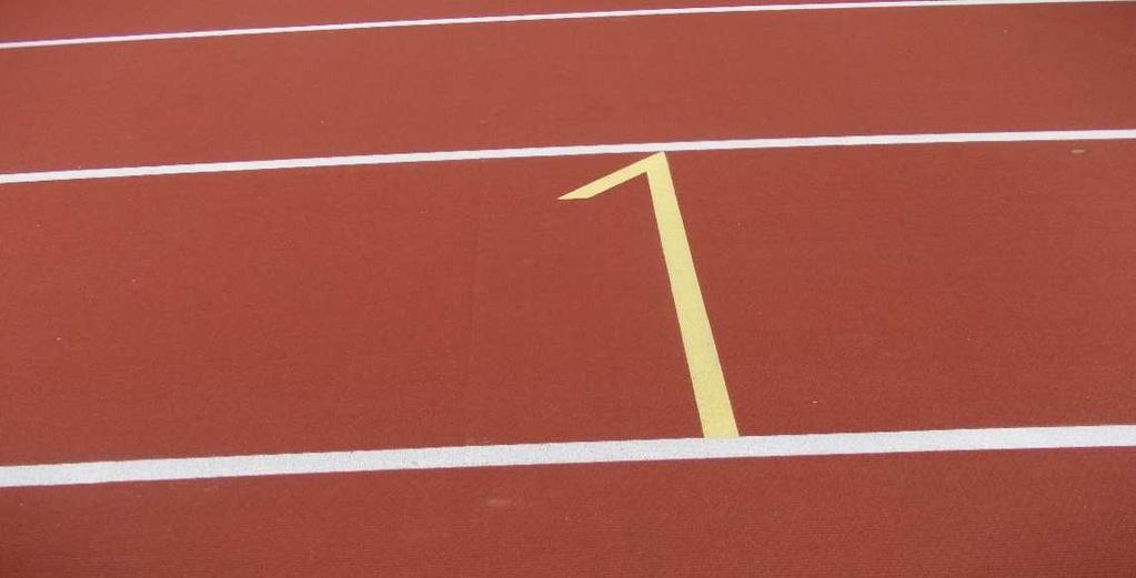 Wyznaczanie linii stref zmian dla biegów sztafetowych 4x100 m i 4x400 m.
