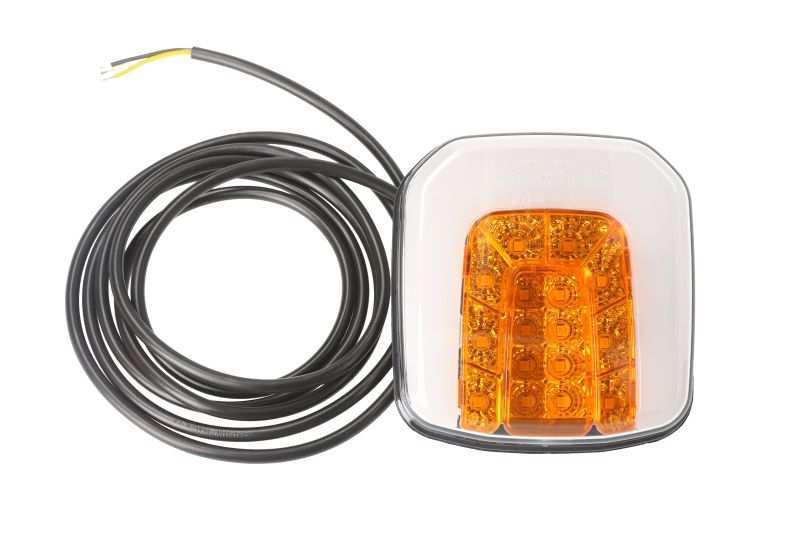 1177 W169 Lampa kierunkowskazu przód L/P LED, 12-24V, ze światłem pozycyjnym, NEON, 108x108mm, z