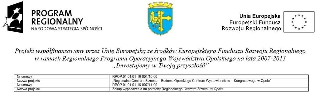 CENNIK WYNAJMU HAL WYSTAWIENNICZYCH I WYPOSAŻENIA W CENTRUM WYSTAWIENNICZO-KONGRESOWYM W OPOLU obowiązujący od 2.11.