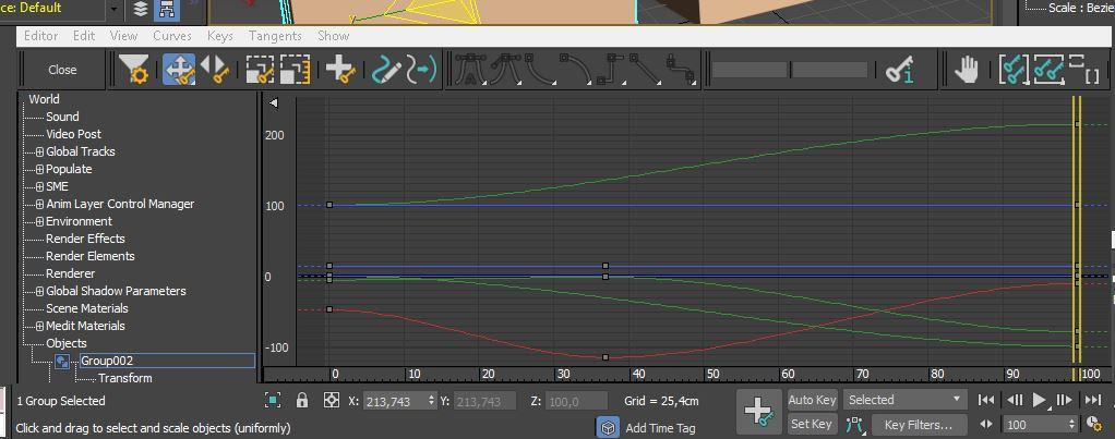 Animacja w 3Dsmax Mini Curve editor Edytor oferujący uproszczoną funkcjonalność do pełnego