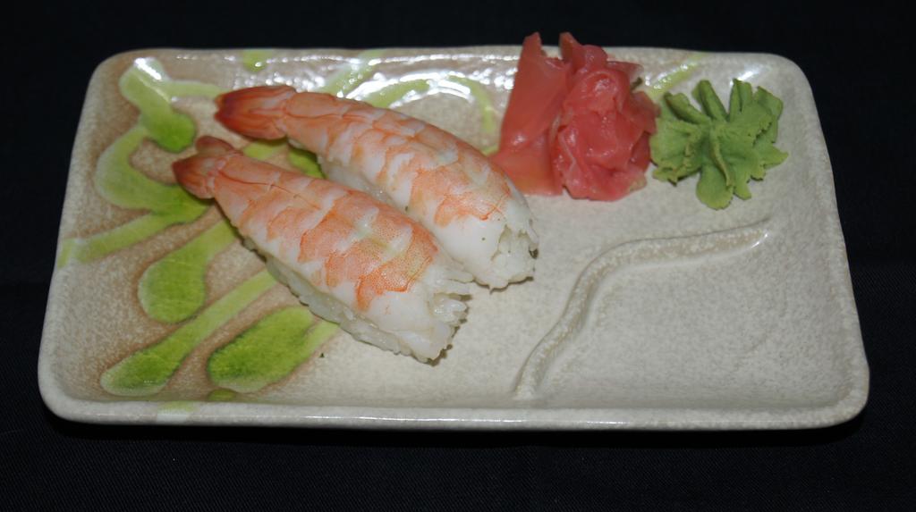 SUSHI I ZESTAWY NIGIRI: (2szt.) Łosoś / krewetka / ryba maślana salmon / shrimps /butterfish.