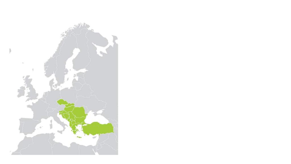 Sprzedaż po regionach Południe +13,9 % r/r [mln PLN] Udział w sprzedaży ogółem: Dalszy rozwój sprzedaży na rynkach Europy południowo-wschodniej o +10,5%.