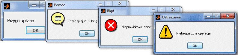Okno komunikatu - msgbox Funkcja msgbox pozwala wyświetlić okienko z komunikatem.