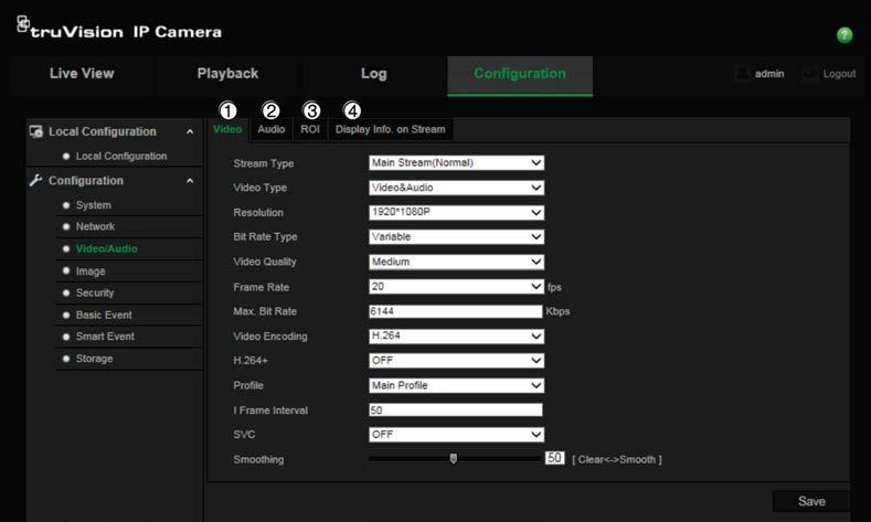 Parametry nagrywania Parametry nagrywania wideo i audio można dostosować, aby uzyskać zgodną z wymaganiami jakość obrazu i rozmiar pliku.