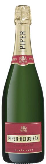 Szczep: Chardonnay, Pinot Noir, Pinot Meunier 75cl 450,00 Piper Heidsieck wytrawne Champagne Brut Klasyczny szampan, z ponad 200 letnią tradycją, powstał z winogron chardonnay i pinot noir.