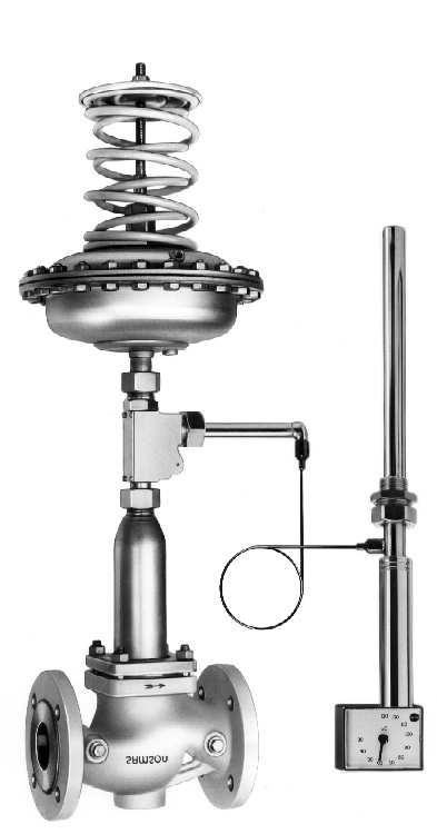 typu 2231/2232 si³ownik z ogranicznikiem si³y i wewnêtrznym regulatorem upustowym Regulator ró nicy ciœnieñ lub ciœnienia, przep³ywu i temperatury Typ 42-39 DoT jak regulator typu 42-37 DoT, ale z