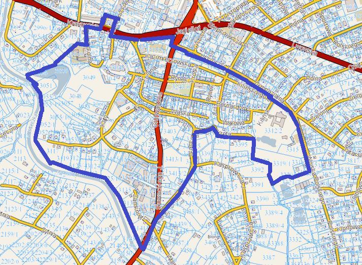 Rysunek 6 Lokalizacja podobszaru nr 3 Źródło: http://mprzeworsk.e-mapa.