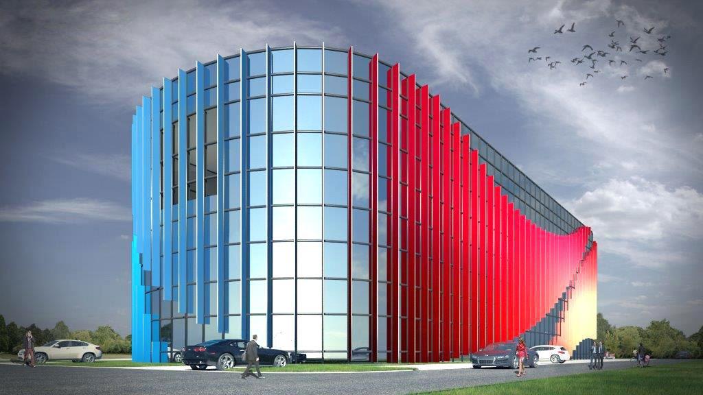Projekt: 3DPROJEKT MARIUSZ WOJTCZAK PLANY ROZWOJOWE 2017 2018 nowy biurowiec około 4000 m 2 nowy system układnic i transporterów