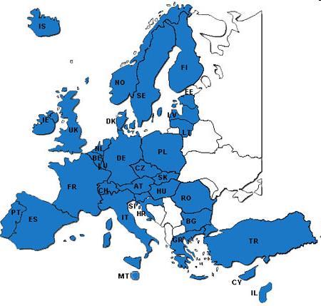 KRAJE OBJĘTE PROGRAMEM AUSTRIA BELGIA BUŁGARIA CHORWACJA CZECHY CYPR DANIA ESTONIA FINLANDIA FRANCJA GRECJA HISZPANIA HOLANDIA IRLANDIA ISLANDIA LICHTENSTEIN LITWA LUKSEMBURG ŁOTWA MACEDONIA (FYROM)