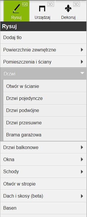 Rysunek 2D Pozostając w zakładce Rysuj wybieramy z menu