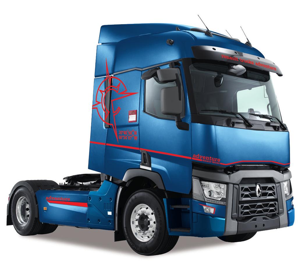 Wybrane pojazdy z oferty Renault Trucks Adventure 2018 T 460 T4x2 Sleeper Cab 2 sygnały pneumatyczne na dachu Deska rozdzielcza brąz Ultimate leżanka górna składana Ultimate Fotel pasażera obrotowy