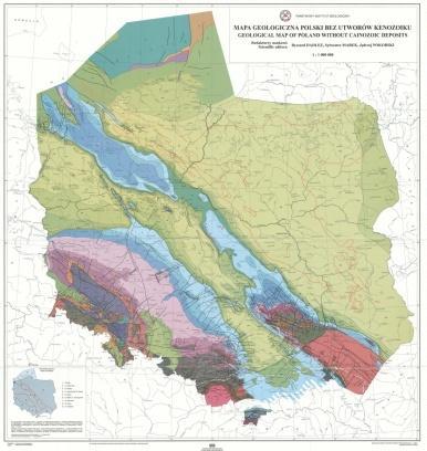 Największą grubość (miąższość mają osady deponowane w osiowej części basenu.