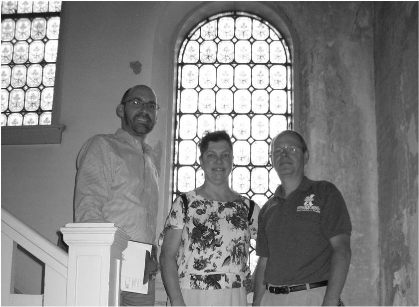 Some Good News Items from OLMC Justin Mihalik (the Architect for the Dominican Convent expansion) examined the convent windows with Judith & James van Wie of the Hiemer Stained Glass Studio.