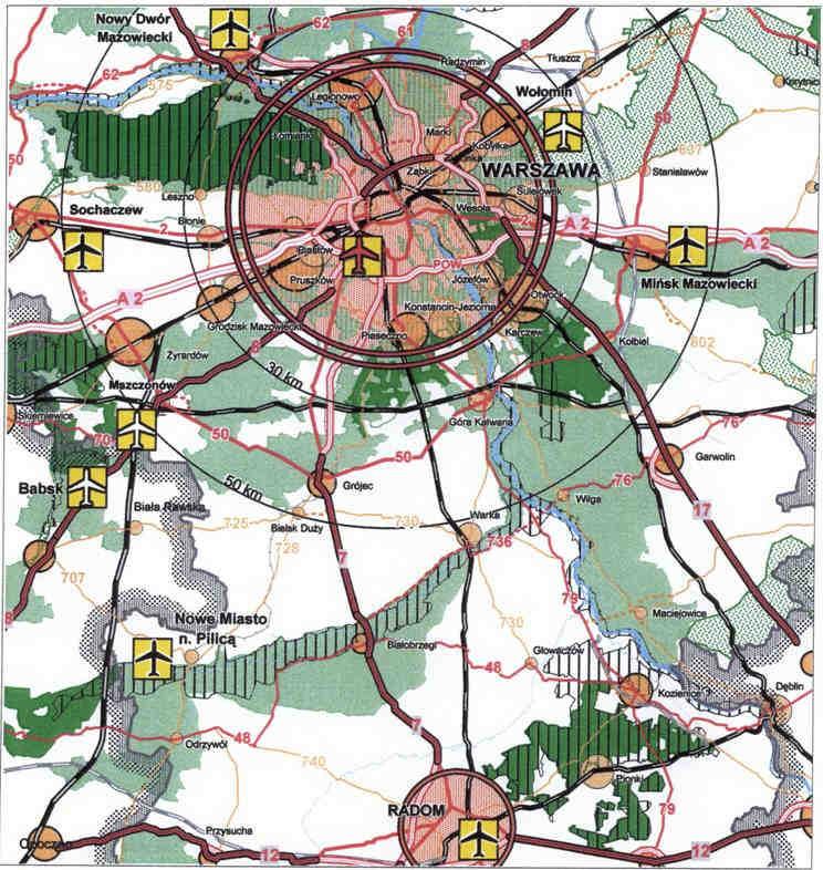 Wybór lokalizacji nowego centralnego lotniska dla Polski na osi Warszawa Łódź; Lokalizacja nowego lotniska centralnego winna mieć