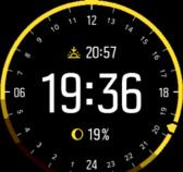 Faza księżyca jest dostępna do wyświetlenia w terenowym stylu ekranu zegarka.