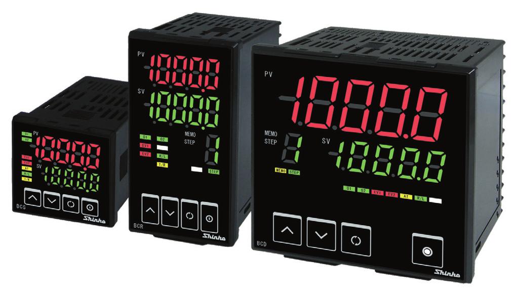 REGULATORY TEMPERATURY I PROCESÓW BCS2, BCR2, BCD2 Regulacja: PID, PI, PD, P, ON/OFF lub 2DOF Wejście: Pt100, JPt100, K, J, R, S, B, E, T, N, C, PL-II, 4...20mA, 0...20mA, 0...1V, 0...10V, 1...5V, 0.