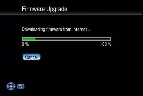 Wybierz Internet Upgrade (Aktualizacja firmware), system wykona automatyczne wyszukiwanie dostępnego
