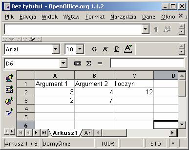 Adresowanie względne Podczas tworzenia formuł adresy komórek, lub ich zakresów w sąs oparte na ich względnym połoŝeniu W przykładzie obok po skopiowaniu formuły y z komórki C2 do komórki C3 adresy