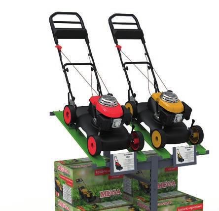 400 1402 1802 950 1102 1502 LAWN MOWER ISLAND DISPLAY - EASY FOR ARANGMENT ADJUSTABLE SHELVES PRODUCTS STORAGE POSSIBILITY