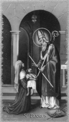 Blessing of throats In honor of St. Blaise, Bishop and Martyr, the blessing of throats will take place on the weekend of February 3rd and 4th after every Mass.