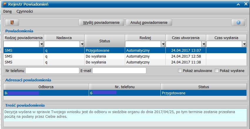 Faktyczne wysłanie nastąpi po upływie czasu podanego w parametrze Ile godzin opóźnienia automatycznego wysłana, a przed samą wysyłką POMOST Std jeszcze raz sprawdzi czy decyzja nadal istnieje i czy