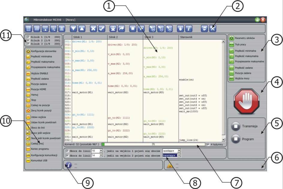 4. Program PC Oprogramowanie MI389-PC przeznaczone jest do współpracy z Mikroindekserem MI389 poprzez złącze USB. Zadaniem aplikacji jest wspomaganie programowania trajektorii ruchu silników.