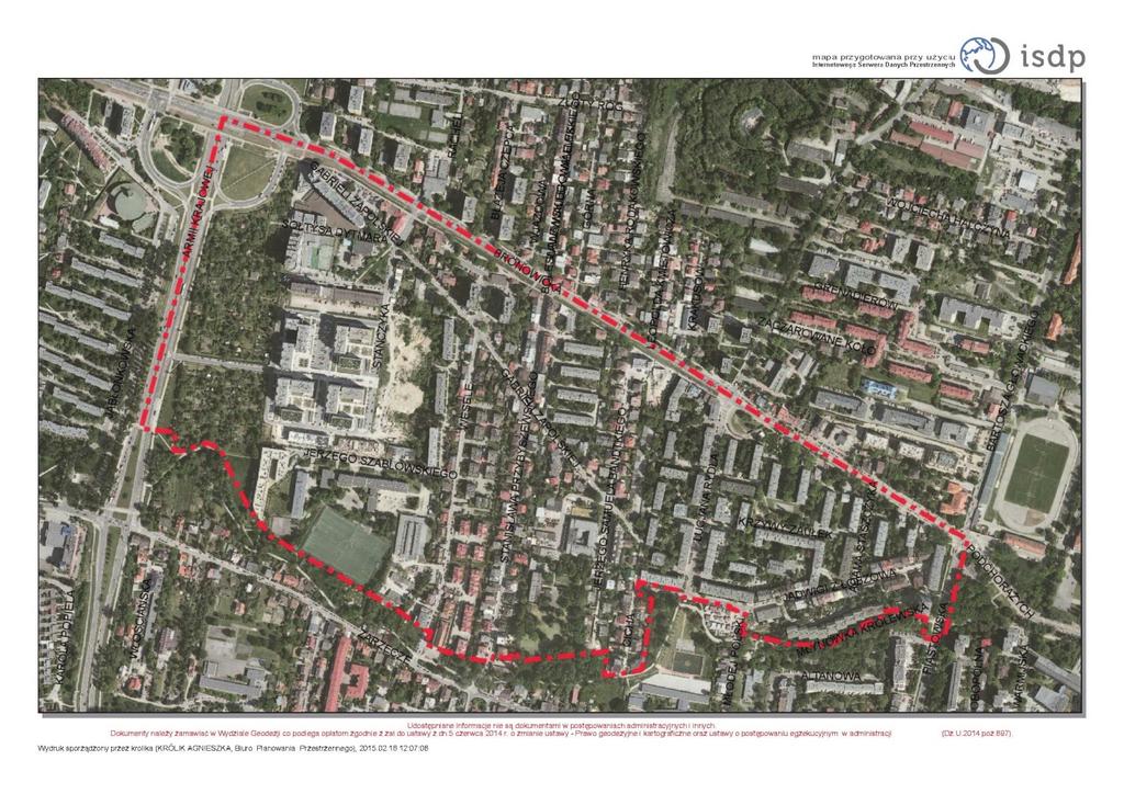 Ponadto w centralnej części analizowanego obszaru, na granicy z miejscowym planem zagospodarowania przestrzennego obszaru Młynówka Królewska Zarzecze, zlokalizowana jest Krakowska Spółdzielnia