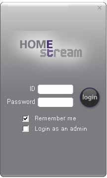 Obs uga odtwarzacza HomeStream Okno logowania 1 ID: Wprowad ID u ytkownika, który ustawi e podczas rejestracji. Has o Wprowad has o, które ustawi e podczas rejestracji.