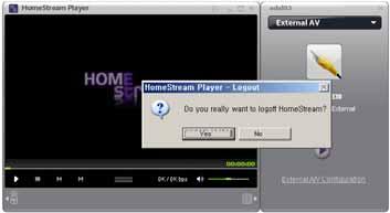 Obs uga odtwarzacza HomeStream Proces wylogowania SPOSÓB 1 Wybierz