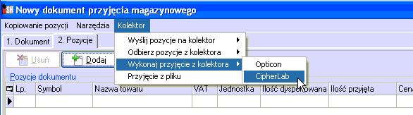 - Nazwa towaru - Cena det.- obecna cena w bazie towarowej - Ilość mag ilość towaru na moment wczytania bazy - Ilość rem w pole to możemy wpisać cenę np. z etykiety która jest inna niż w programie.