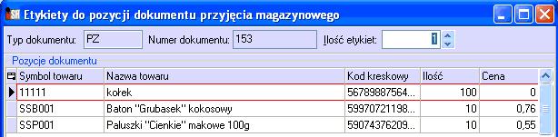 Tworzenie listy etykiet do wydruku Wykorzystując mechanizm tworzenia przyjęcia możemy w łatwy sposób stworzyć sobie listę etykietek do wydruku.