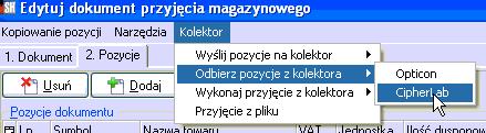 Po sczytaniu towaru pokaże na się jego ilość na dokumencie w pozycji ilość mag oraz pole ilość rem z polem do wpisania rzeczywistej ilości jaka przyjechała.