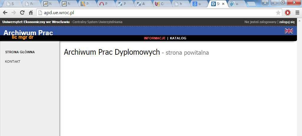 Instrukcja obsługi pracy dyplomowej w APD - Archiwum Prac Dyplomowych dla promotora i recenzenta 1.