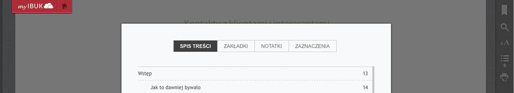 Za pośrednictwem tego narzędzia możesz dostosowywać układ tekstu na ekranie. a Widok optymalny pozwala na automatyczne dostosowanie układu tekstu do naszego ekranu (ON - włączony; OFF - wyłączony).