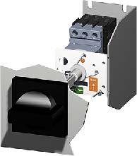 Wyłączniki silnikowe Wyłączniki silnikowe SIRIUS 3RV2 do 40A Napędy obrotowe Przegląd Napędy obrotowe drzwiowe Wyłączniki silnikowe z napędami obrotowymi mogą być montowane w szafie sterowniczej,