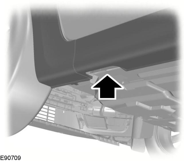 Pojazdy ze spojlerami bocznymi Przełóż płytkę podnośnika przez wycięcie na spodniej stronie spojlera.