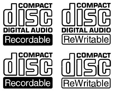 Wszystkie urządzenia z wyjątkiem modelu Sony CD (ale nie 6CD) przystosowane są do odtwarzania wyłącznie płyt kompaktowych 12 cm, nagrywanych przez dostawców komercyjnych.