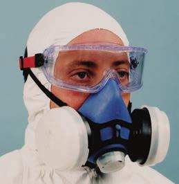 Pro Visor delikatnie rozprasza powietrze przeznaczone do oddychania wokół lekkiej maski za pomocą nadciśnienia bez zaparowania lub efektu dyskomfortu, dzięki czemu każdy operator natrysku może