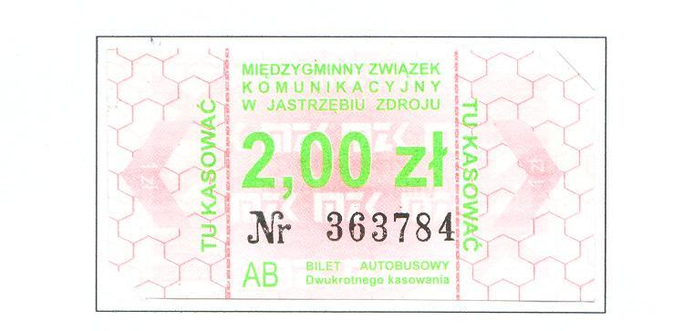 Bilet w cenie 1,60 zł., papier biały ze znakiem wodnym, przeciętne wymiary 6,7 cm 3,5 cm. Znane serie: AB, AC. Bilet w cenie 1,80 zł.